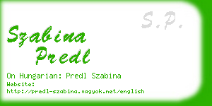 szabina predl business card